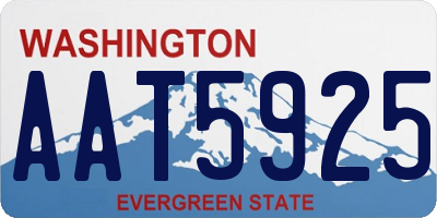 WA license plate AAT5925