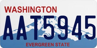 WA license plate AAT5945