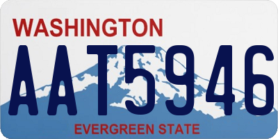WA license plate AAT5946