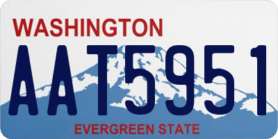 WA license plate AAT5951