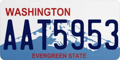 WA license plate AAT5953