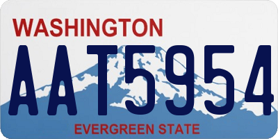 WA license plate AAT5954