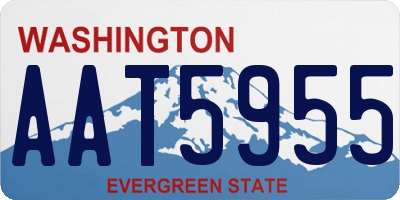 WA license plate AAT5955