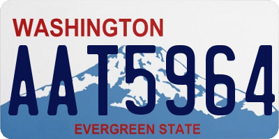 WA license plate AAT5964