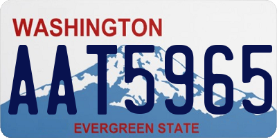 WA license plate AAT5965