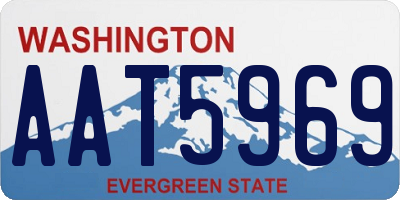 WA license plate AAT5969