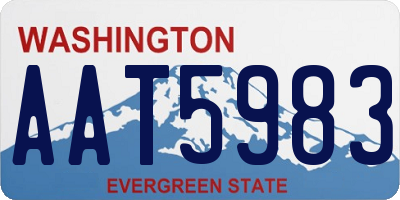 WA license plate AAT5983