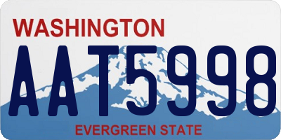 WA license plate AAT5998