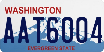 WA license plate AAT6004