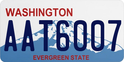 WA license plate AAT6007