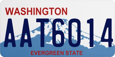 WA license plate AAT6014