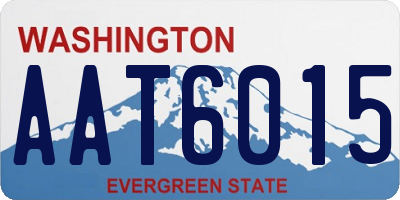 WA license plate AAT6015
