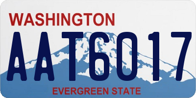 WA license plate AAT6017