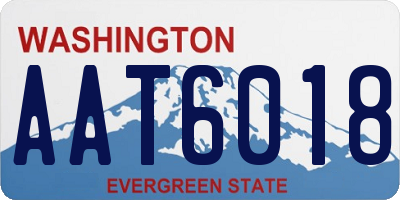 WA license plate AAT6018