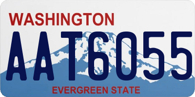 WA license plate AAT6055