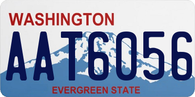 WA license plate AAT6056