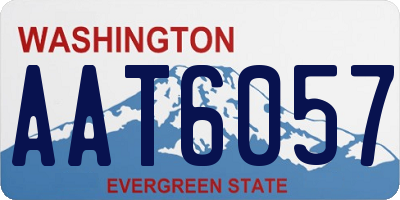 WA license plate AAT6057