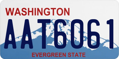 WA license plate AAT6061