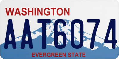 WA license plate AAT6074