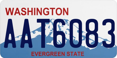WA license plate AAT6083