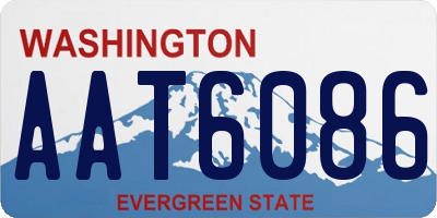 WA license plate AAT6086