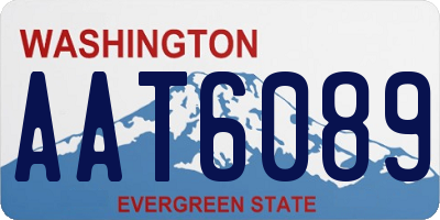 WA license plate AAT6089
