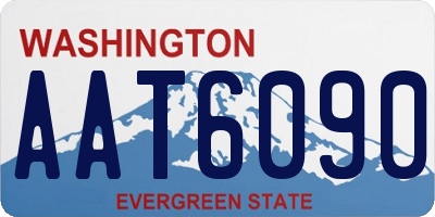 WA license plate AAT6090