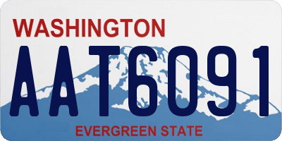 WA license plate AAT6091
