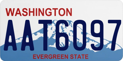 WA license plate AAT6097