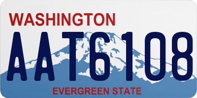 WA license plate AAT6108