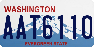 WA license plate AAT6110