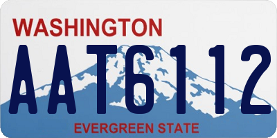 WA license plate AAT6112
