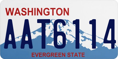 WA license plate AAT6114