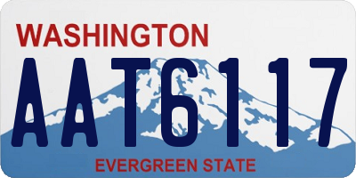 WA license plate AAT6117