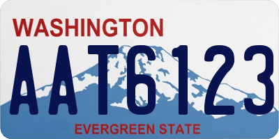 WA license plate AAT6123