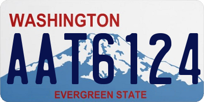 WA license plate AAT6124