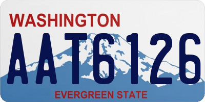 WA license plate AAT6126