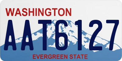 WA license plate AAT6127