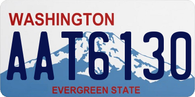 WA license plate AAT6130