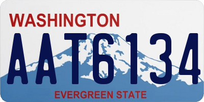 WA license plate AAT6134