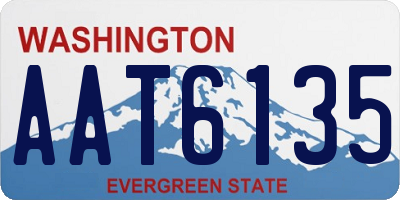 WA license plate AAT6135