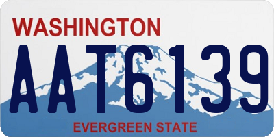 WA license plate AAT6139