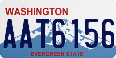 WA license plate AAT6156