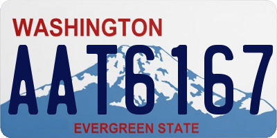 WA license plate AAT6167