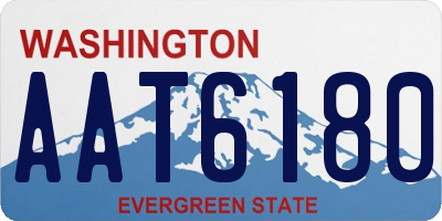 WA license plate AAT6180