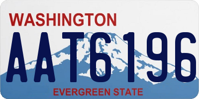 WA license plate AAT6196
