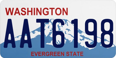 WA license plate AAT6198