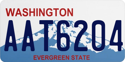 WA license plate AAT6204