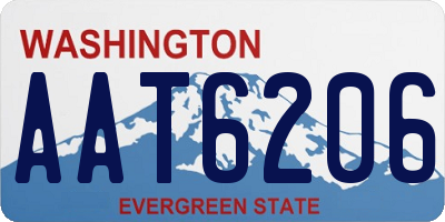 WA license plate AAT6206