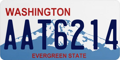 WA license plate AAT6214